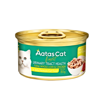 Aatas Cat Canned Food Finest Daily Defence Urinary Tract Health Tuna Whole Loin & Chic 80g